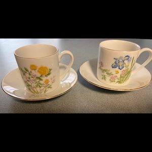 Vintage butterfly tea cups